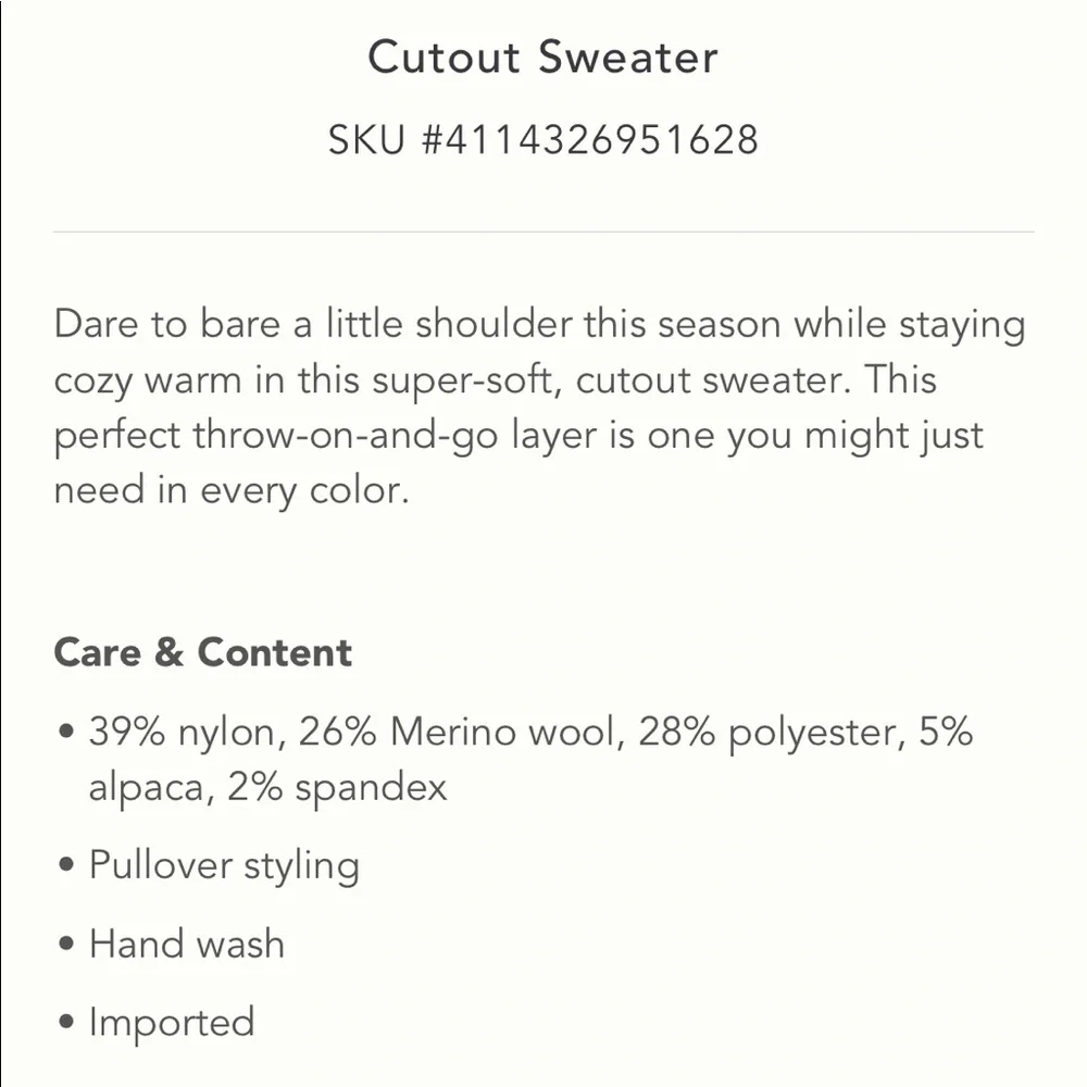 [NWoT] 🌟NEW Anthropologie Cutout Beary Sweater - Picture 16 of 16
